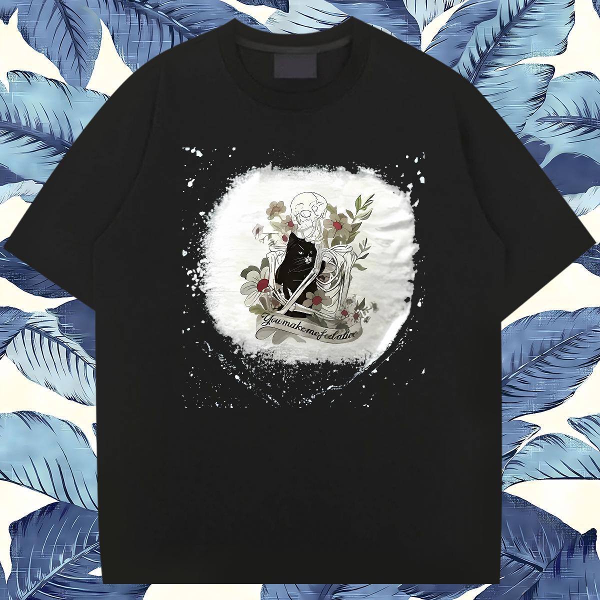 Classic T shirt plant Polos 230g Pure Cotton Street Unisex Skull Short Sleeve Soft Tshirts