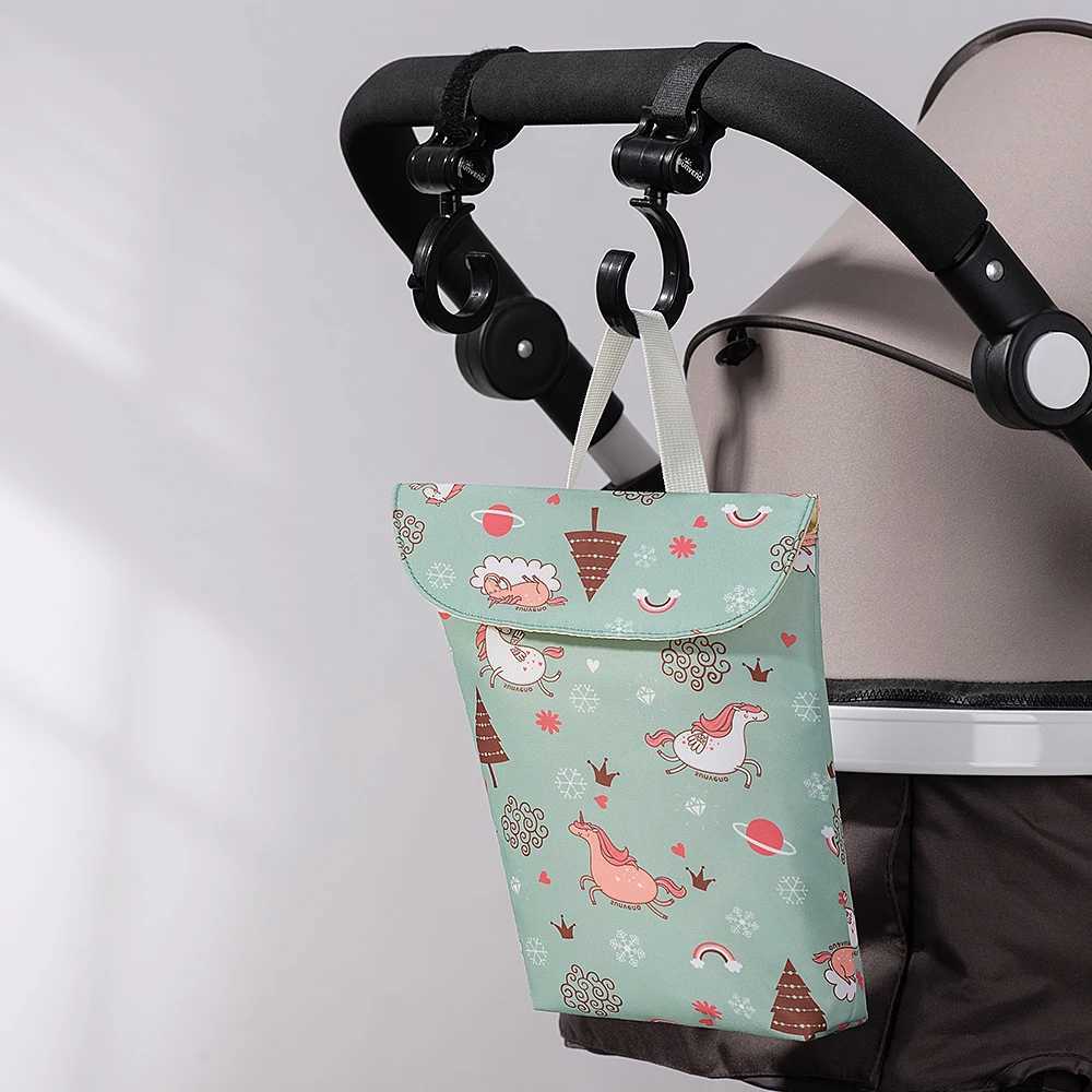 Sunveno Baby Diaper Bag Organizer Reusable Waterproof Wet/Dry Bag Mummy Storage Bag Disposable Diaper Clothing Diaper Bag W240812