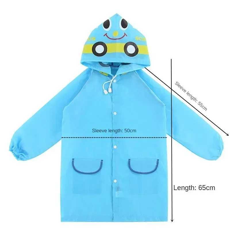 Cartoon Style Waterproof Kids Baby Raincoat for Children Rain Coat Rainwear Student Lovely Rain Poncho Kids Y240810