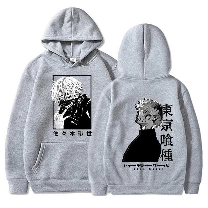 New Womens Mens Fashion Hoodies Kaneki Ken Printing Sweatshirt Unisex Anime Long Sleeve Casual TopsXJ240812