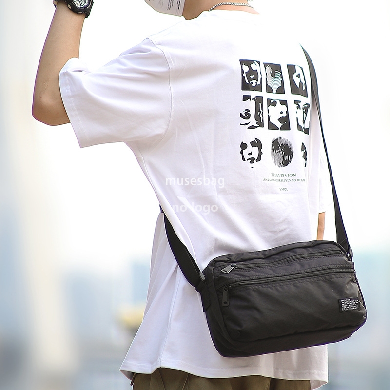 Japanese men's shoulder bag ins style casual crossbody bag personality trend Korean messenger bag students new small span bag