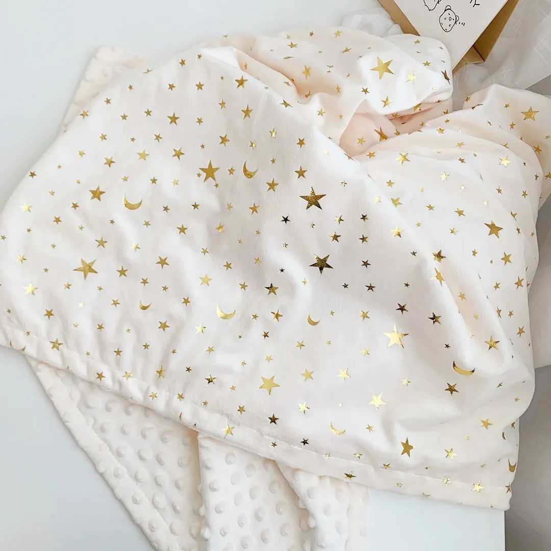 Baby blanket winter soft wool baby stroller cover comfortable bedding baby bed swaddle packaging thick wool baby blanketW240810