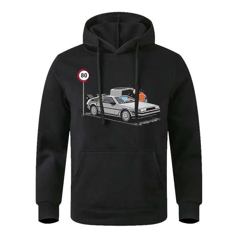2023 New Spring and Autumn Leisure Mens Hoodies Popular Casual Trend Mens Loose and Comfortable Sportswear Car Printed TopXJ240812