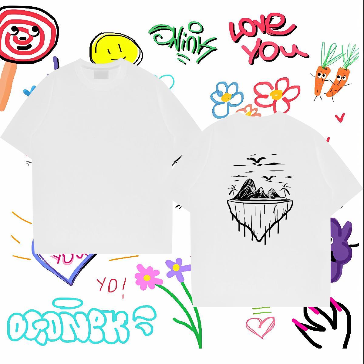 Brand T Shirt For Man mountains Tops Shirt 100% Cotton 230g Casual Daily Wear Comfortable Custom Print Plus Size O-Neck Short Sleeve Tshirt for Man Wo