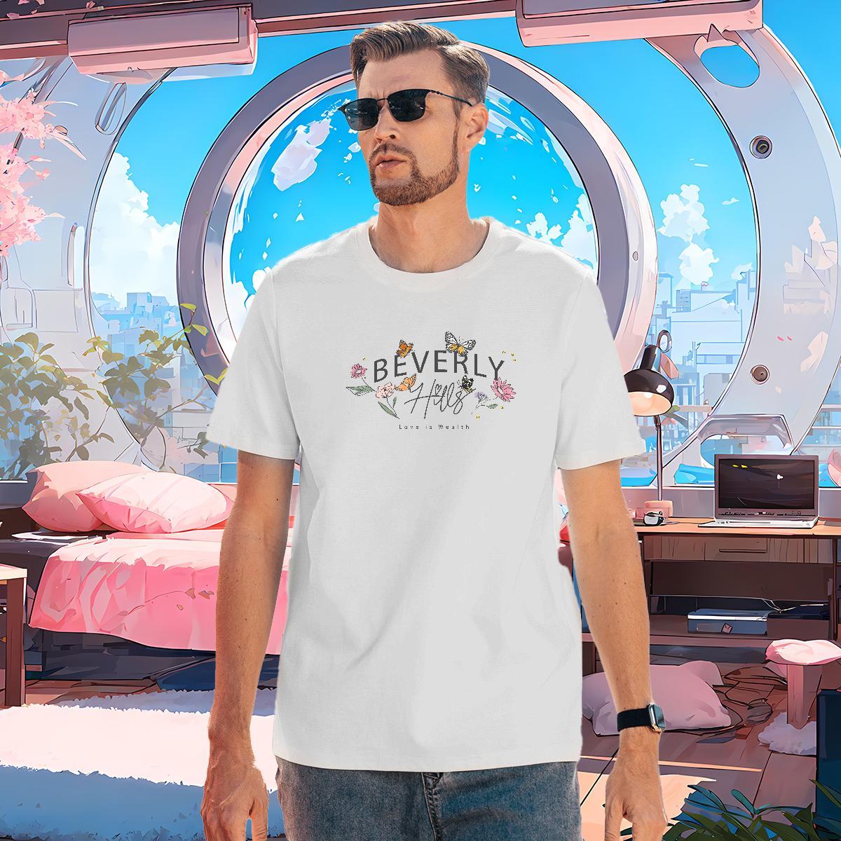 Loose Couples T Shirts letter 100% Cotton 230g Daily Wear Breathable Short Sleeve Man T Shirts Custom Big Size New Tops