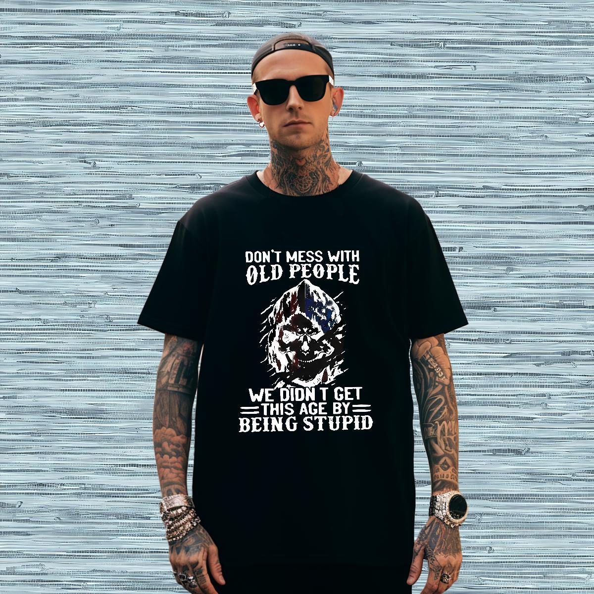New Designer 230g Cotton T Shirts Men letter Outdoor Men Tees Wear Crew Neck Cool Black White