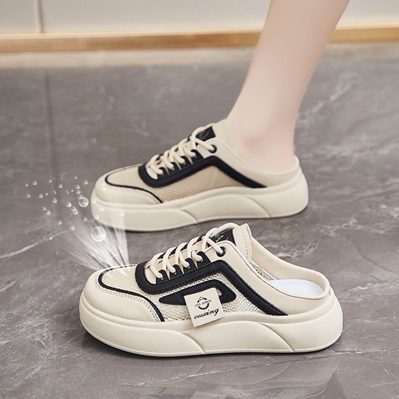 Ddmysports Ollow Out Breathable Thick Sole White Women In Summer Thin For Casual Sports S Shoes With Toe Caps And Mesh Holes Sandals Outdoor Shoes