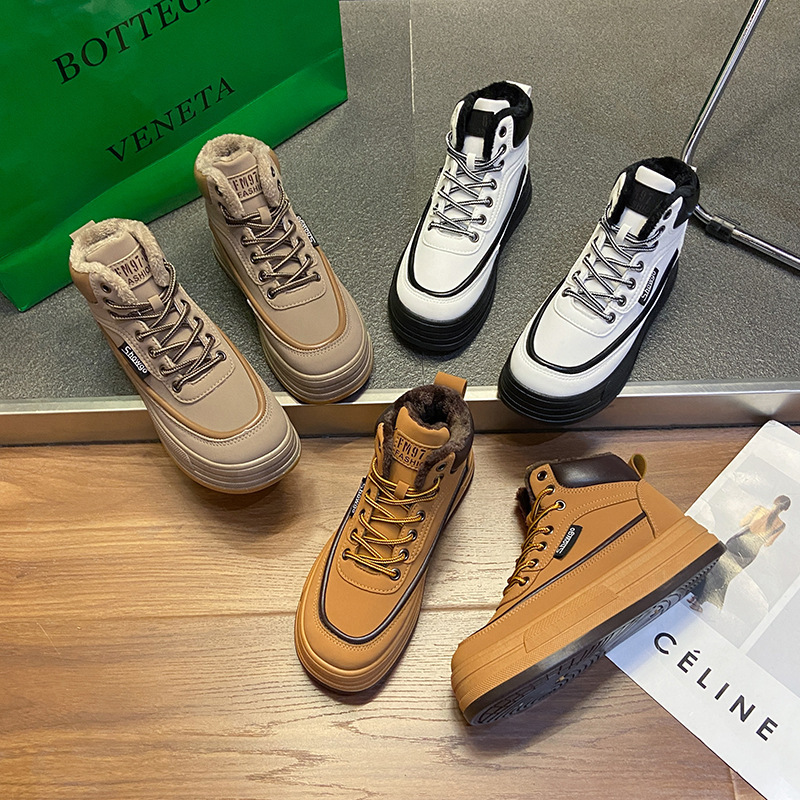 Ddmysports Winter New Sole Cotton With Plush And Thick Board Street Shoot Student Versatile Korean Casual Shoes Women S Outdoor