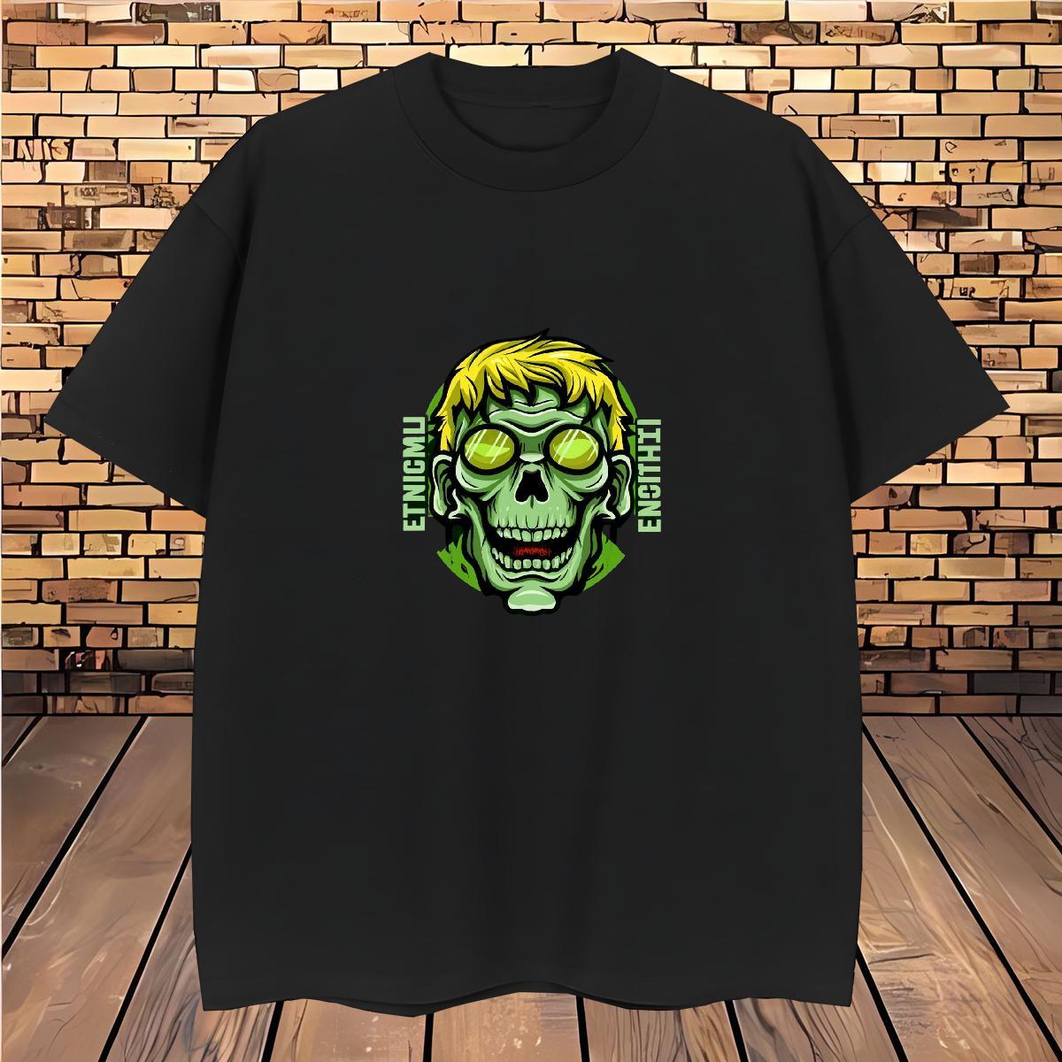 Fashion Design T Shirts Men skull Top Tees 230g Pure Cotton Summer Casual Cool Design DIY O Neck Short Sleeves Couples T Shirts