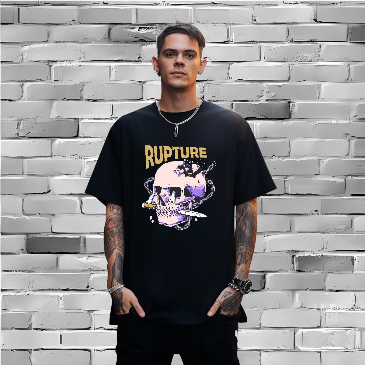 Wholesale Mens T Shirts skull Clothings 230g 100% Cotton Casual High Quality Skull Breathable Men Tshirts