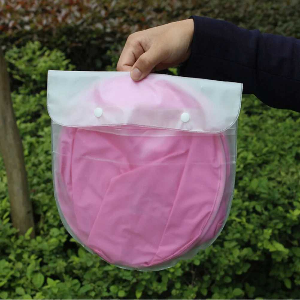 Creative Umbrella Cloak Shaped Children Adult Raincoat Transparent Collapsible Rain Gear for Students Children Man Y240810