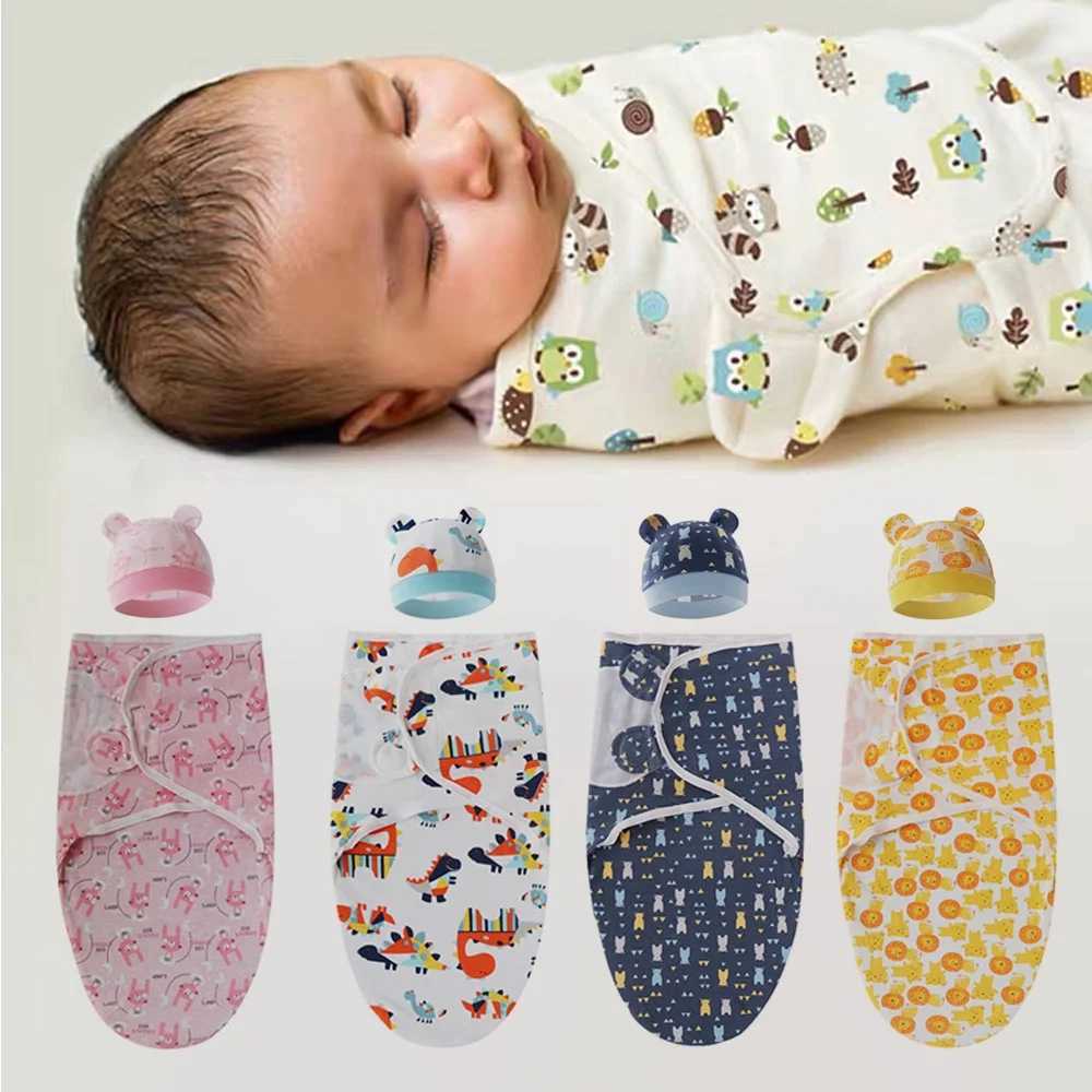 Comfortable baby sleeping bag cute animal design - adjustable tight soft blanket cotton materialW240810