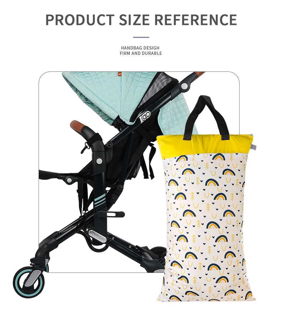 Elinfant 1 piece laundry room with two zippered waterproof diaper bags large hanging wet/dry paint bag used for inserting diapers W240812