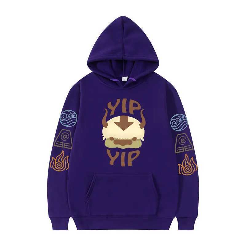 Avatar The Last Airbender Hoodie for Men and Womens Couple Letter from Apa Ip Printed Anime Sportswear Flip TopW240724