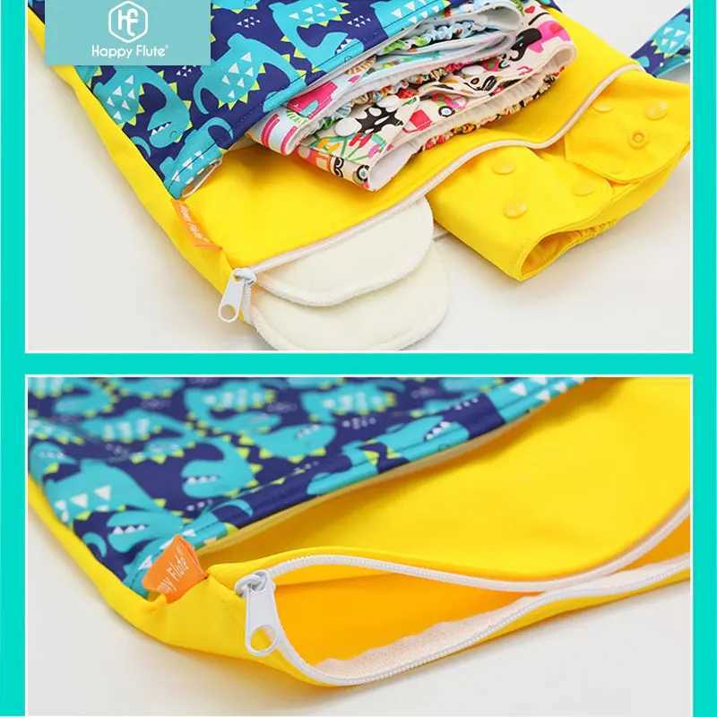 Happy Fluent 1 piece reusable waterproof fashionable printed wet urine bag double mouth bag cloth handle wet bag 30 * 40CM wholesale W240812