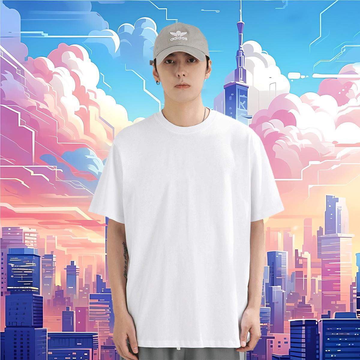 Casual New T Shirt For Man skull Clothings 230g 100% Cotton Street Casual Unisex Customized Print Pure Cotton Men Clothes T-Shirt