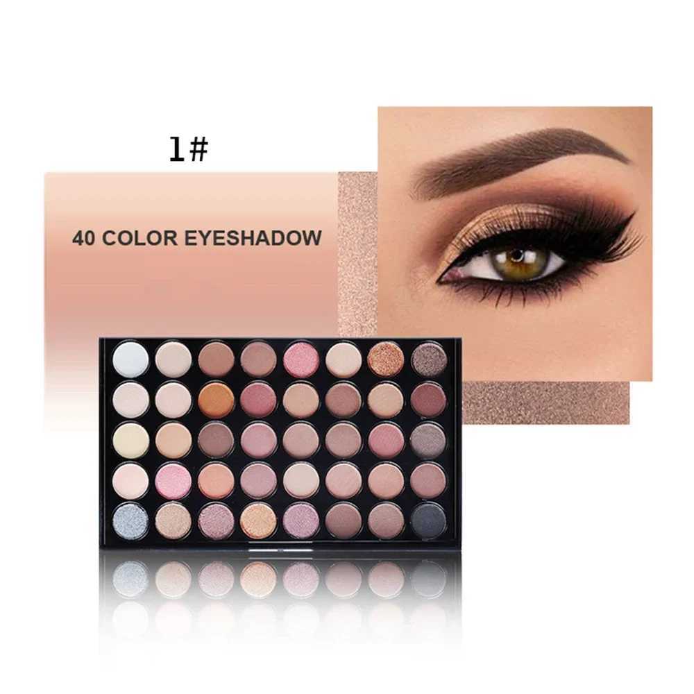 40 Colors Eyeshadow Palette Matte Glitter Lescent Powder Shimmer Shine Nude Eye Pigments Make Up Palette Set CosmeticsW241212