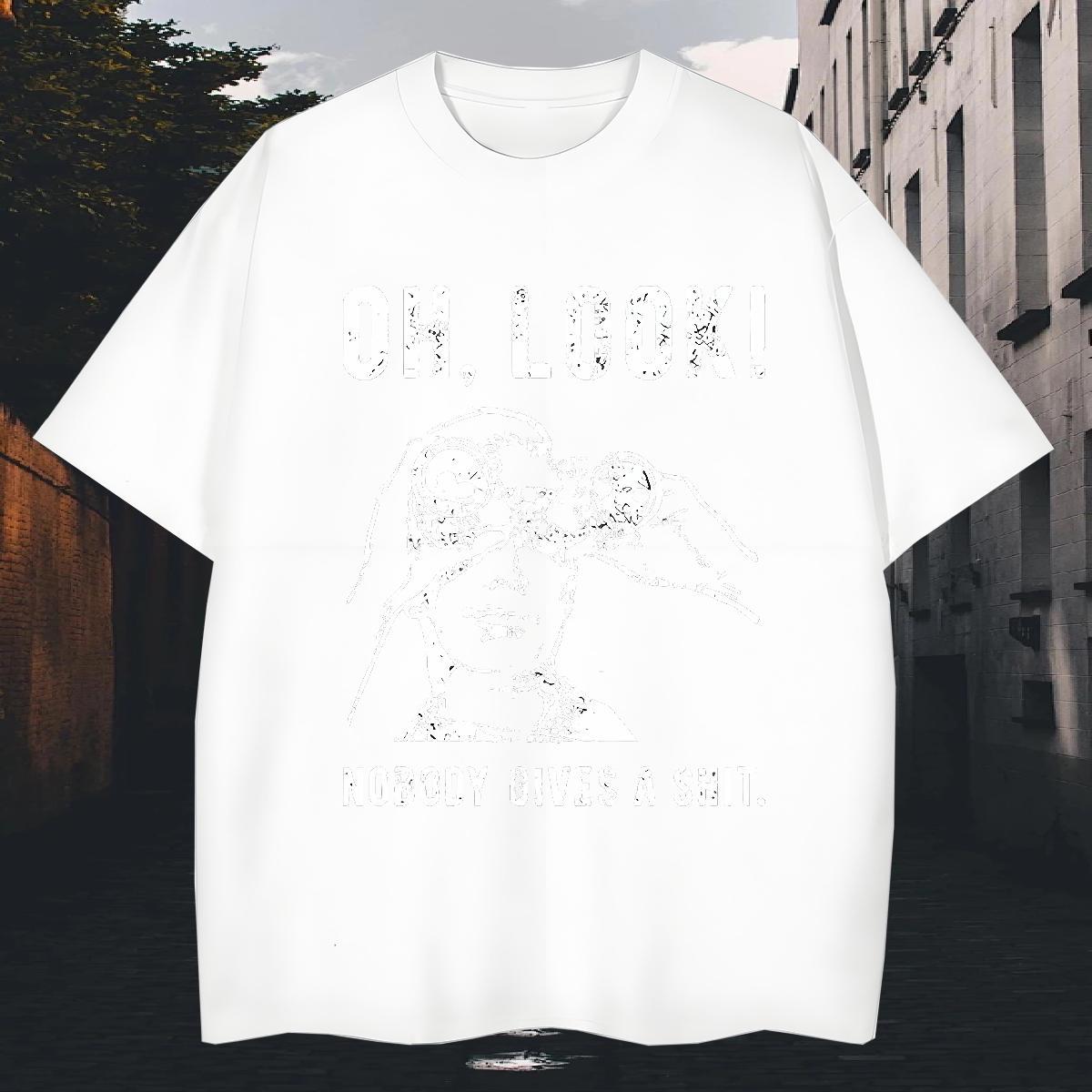Custom T Shirts Men letter Clothings 230g Pure Cotton Summer Casual Cool Skull Breathable Short Sleeve Men Tops Tees