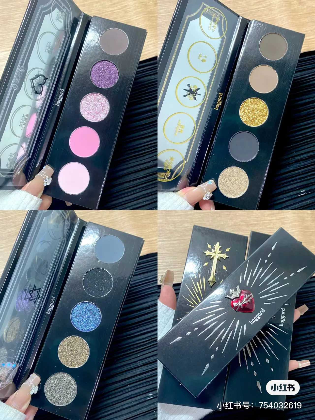Haggard Scepter Smoky 5 color Eyeshadow Palette Black Gold Chameleon Flash Contouring Matte EyeshadowCL240812
