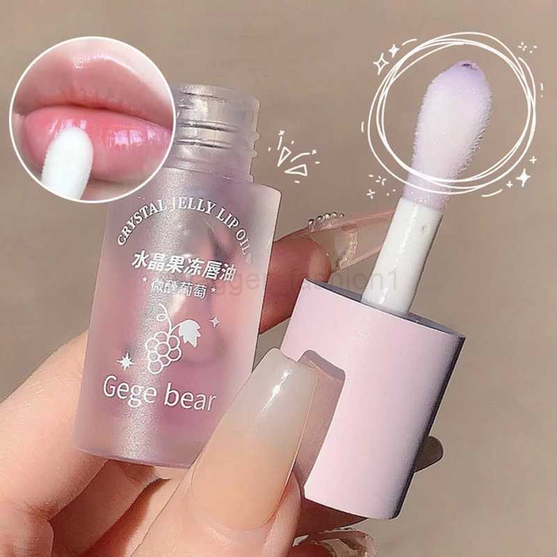 Crystal Jelly Lip Oil Hydrating Plumping Lip Coat For Lipstick Lipgloss Tinted Clear Lip Plumper Serum Lip Care Fruit Lip BalmXJ240812