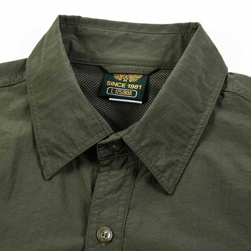 2024 Summer New Fashion Mens Shirts Short Sleeve 2 Pocket Outdoor Casual Shirt Quick-dry Tops Quality Militar Shirt for MenXJ240812
