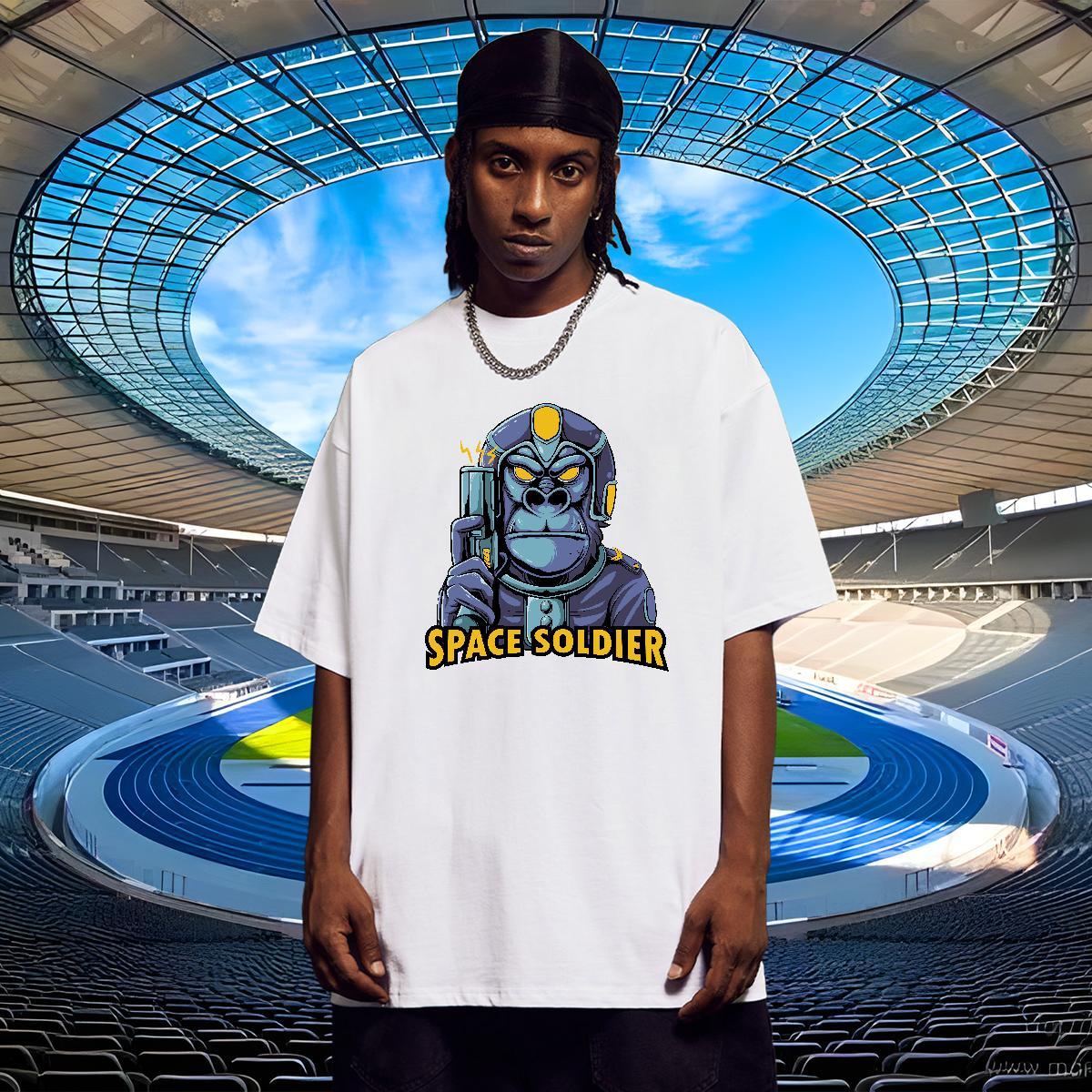 Cool T shirt chimpanzee Breathable Short Sleeve Spring Summer Anime 230g Cotton Couples T Shirts Factory Direct Tees Shirts