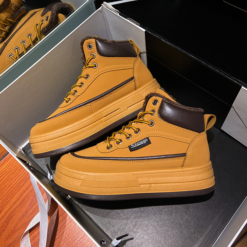 Ddmysports Winter New Sole Cotton With Plush And Thick Board Street Shoot Student Versatile Korean Casual Shoes Women S Outdoor