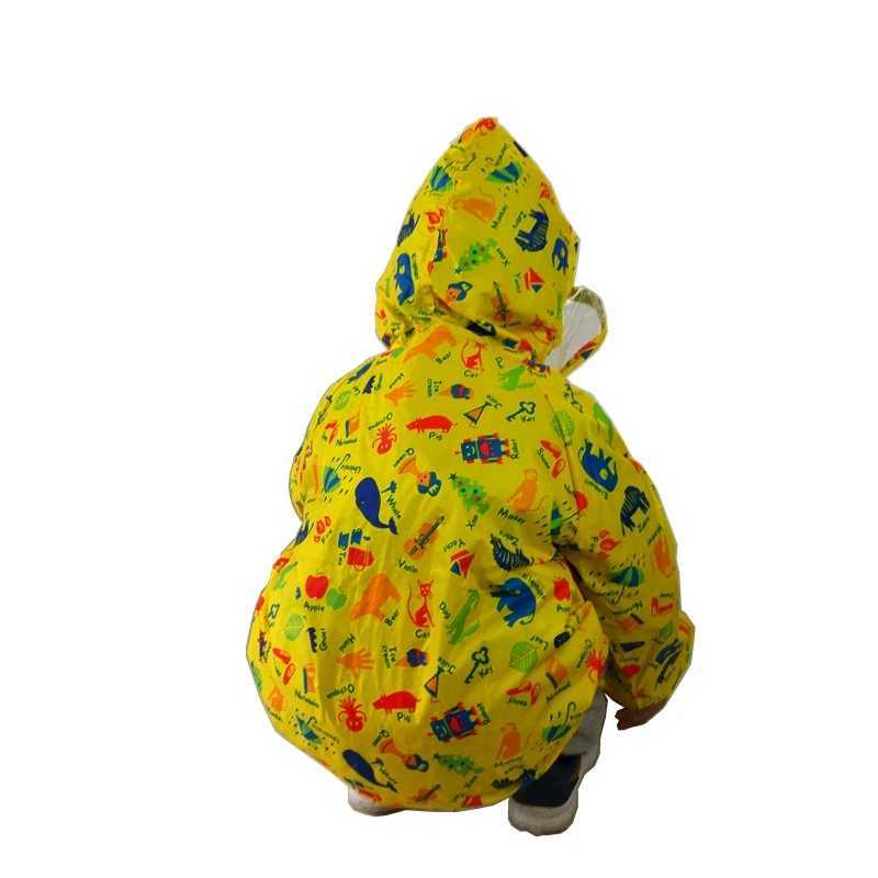 5-7 Years Old Kids Hooded Jacket Children Girl Boy Raincoat Kindergarten Student Poncho Cover Cartoon Queen For Tour Rainwear Y240810
