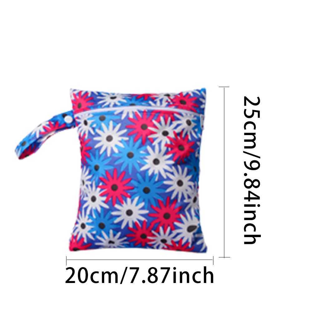 20 * 25CM baby stroller diaper wet bag womens care door mat bag waterproof PUL buckle handbag mom outdoor printing storage bag W240812