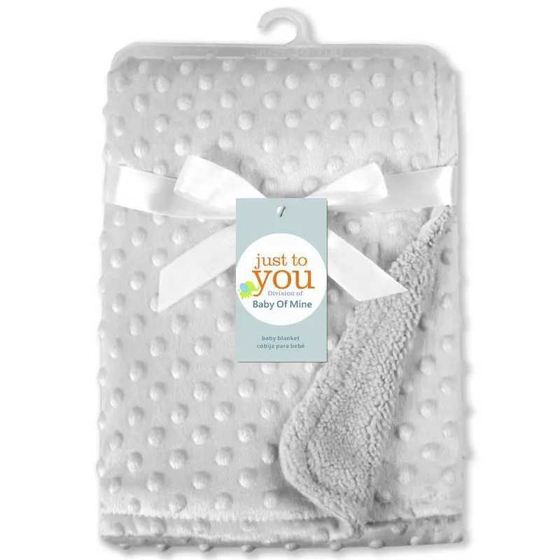 Baby Blanket and Sward Newborn Hot Soft Wool Blanket Winter Solid Bedding Cotton Quilt Baby BeddingW240810