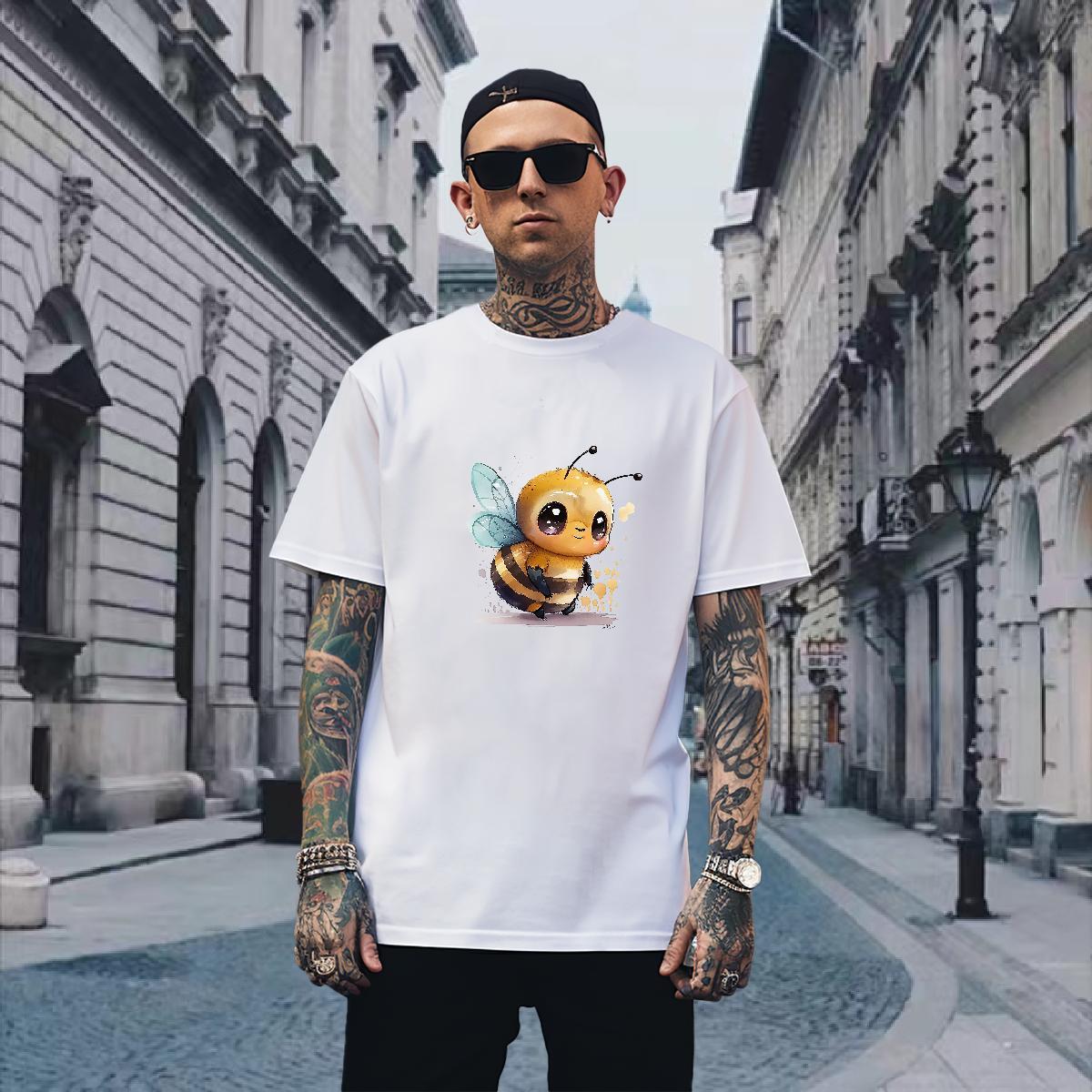 Designer T-Shirts for Men Short Sleeve O-Neck Street Casual Plus Size Cartoon 100% Cotton 230g Tshirts 2024 Designer Clothings