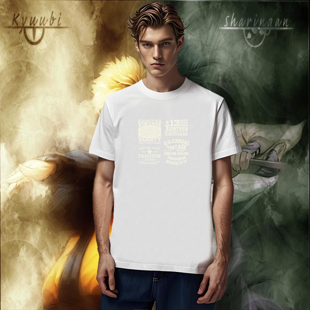 DIY Customized T Shirt For Man letter Tops 230g Pure Cotton Sports Casual Classic Black White O Neck Short Sleeves Tshirt for Man Woman