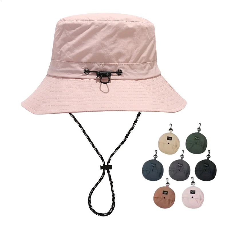 Quick drying bucket hat womens folding waterproof summer UV protection camping hiking outdoor sports Panama 240812
