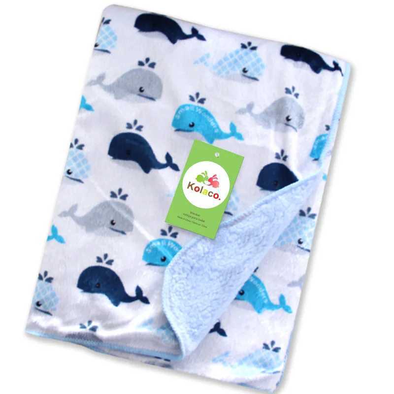 New baby blanket printing and thick double temperature baby blanket short wool blanket 102 * 76cmW240810