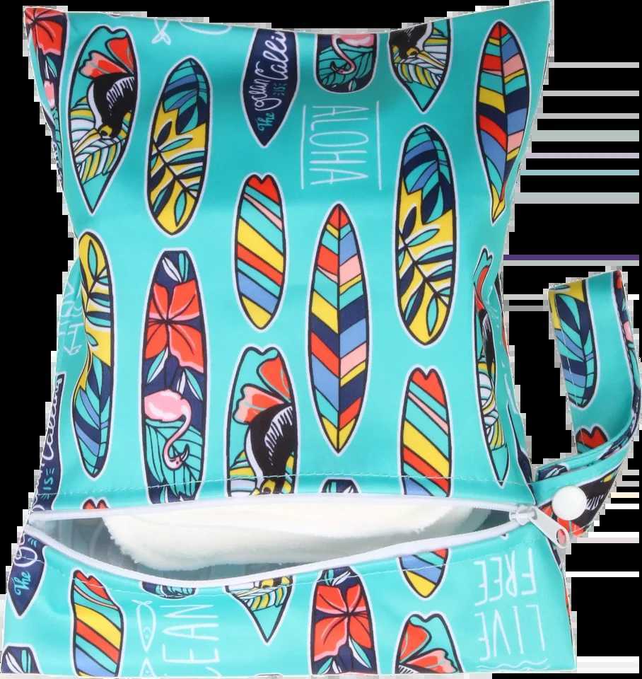 2PCS 20 * 25CM/7.87 * 9.84 inch baby stroller diaper wet bag womens care mens cushion bag waterproof PUL buckle handbag mom outdoor W240812