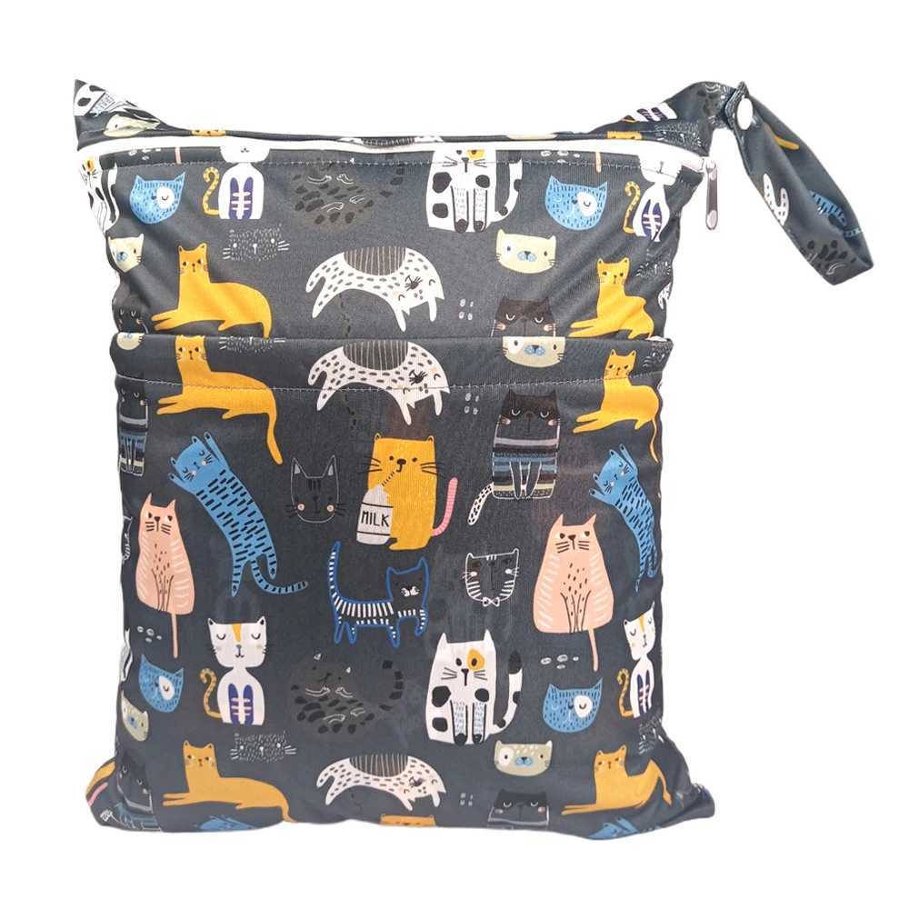 Double zipper washable cloth diaper W240812