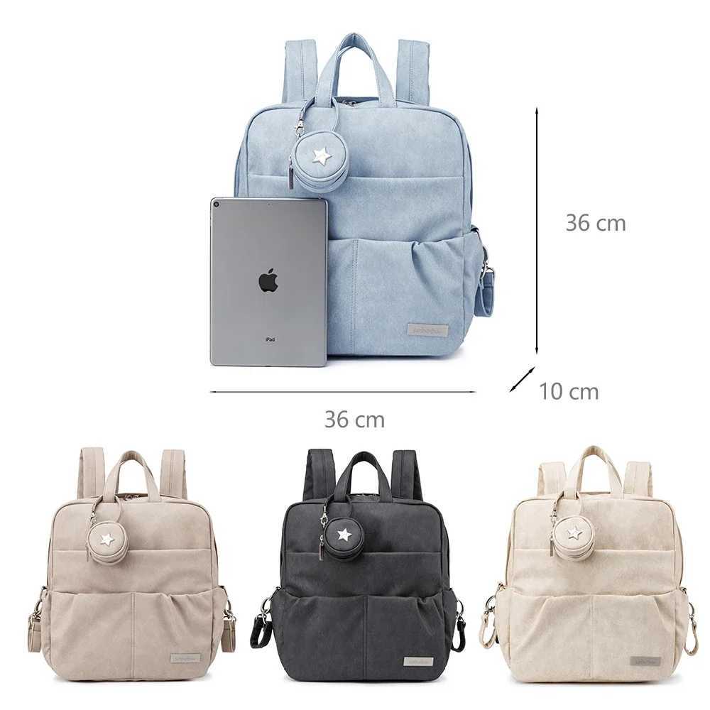 Soboba new baby diaper backpack large capacity waterproof diaper bag with nipple holder fashionable diaper bag W240812