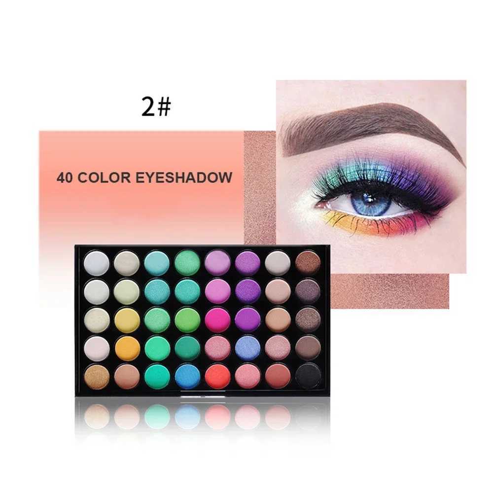 40 Colors Eyeshadow Palette Matte Glitter Lescent Powder Shimmer Shine Nude Eye Pigments Make Up Palette Set CosmeticsW241212