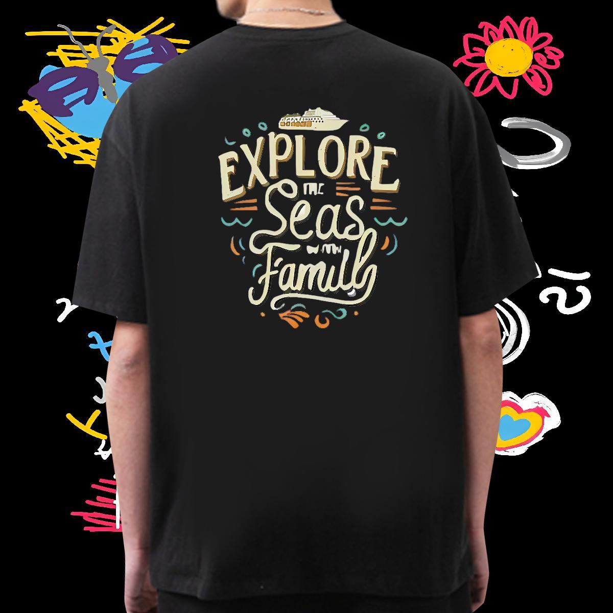 Fashion Casual T Shirt For Man letter Tshirts 230g 100% Cotton Street Wear Loose Fit Cartoon Print Crew Neck Tshirt for Man Woman