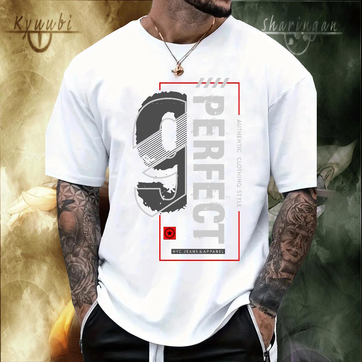 DIY Men T Shirts letter Wear 230g 100% Cotton High Street Hip Hop Comfortable Cartoon Print Short Sleeve O-Neck Tshirts