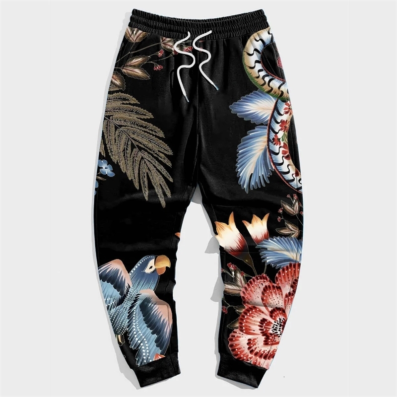 Biggmans L-9Xl Plus Size Mens Clothing Summer Sport Street Floral Trousers Pants240812