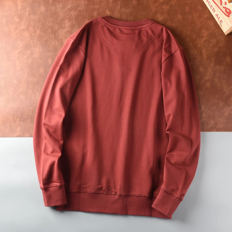 Autumn American Retro Long-sleeved O-neck Letter printed Hoodies Mens Fashion Simple 100% Cotton Washed Casual Sport Tops 240812