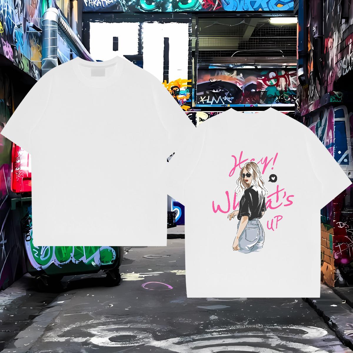 Fashion New T shirt person Clothings 230g Cotton Sport Popular Custom Printing Round Neck Short Sleeve Men Clothes T-Shirt