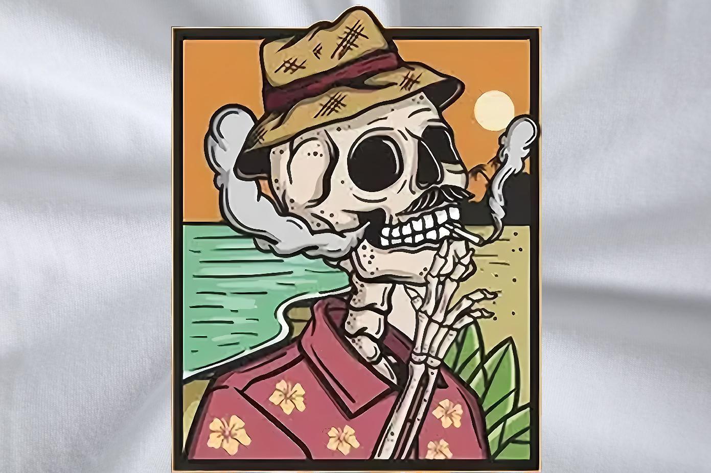 Factory Direct Man T Shirts skull Tshirts 100% Cotton 230g High Street Hip Hop Soft Customized Print O Neck Short Sleeves Men Tees