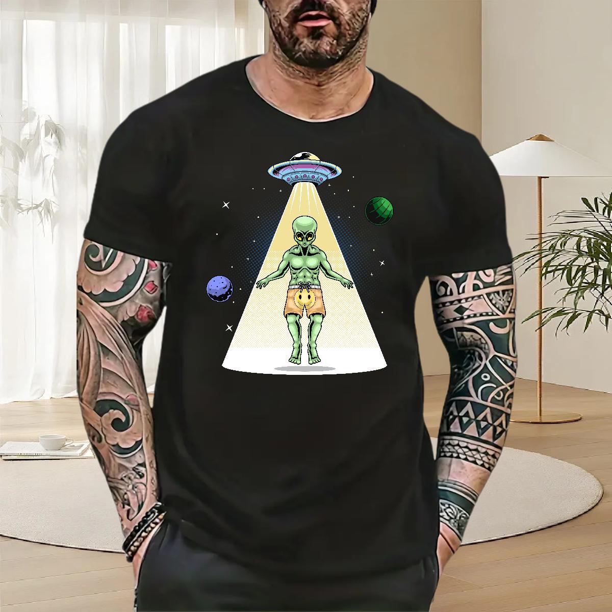 Fashion Design T Shirts Men ET Clothings 230g 100% Cotton Sport TOP Quality Plus Size Cartoon Short Sleeve O-Neck Men Tops Tees