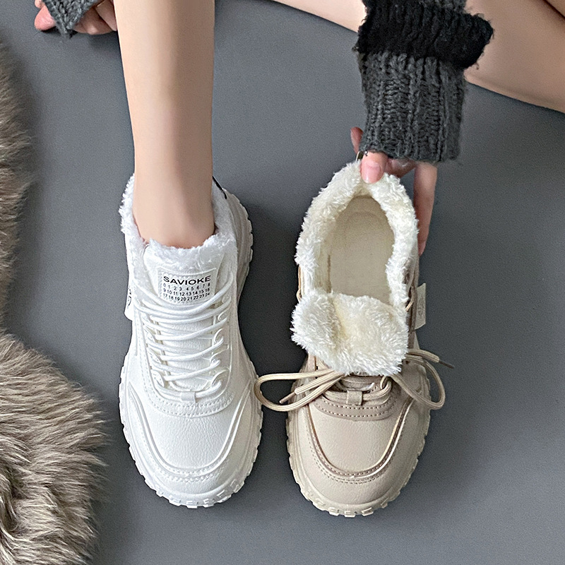 Ddmysports Igh Top For Women In Winter New Plush Insulation Versatile Student Cotton Thick Soled Casual Dad Shoes P Outdoor Shoes