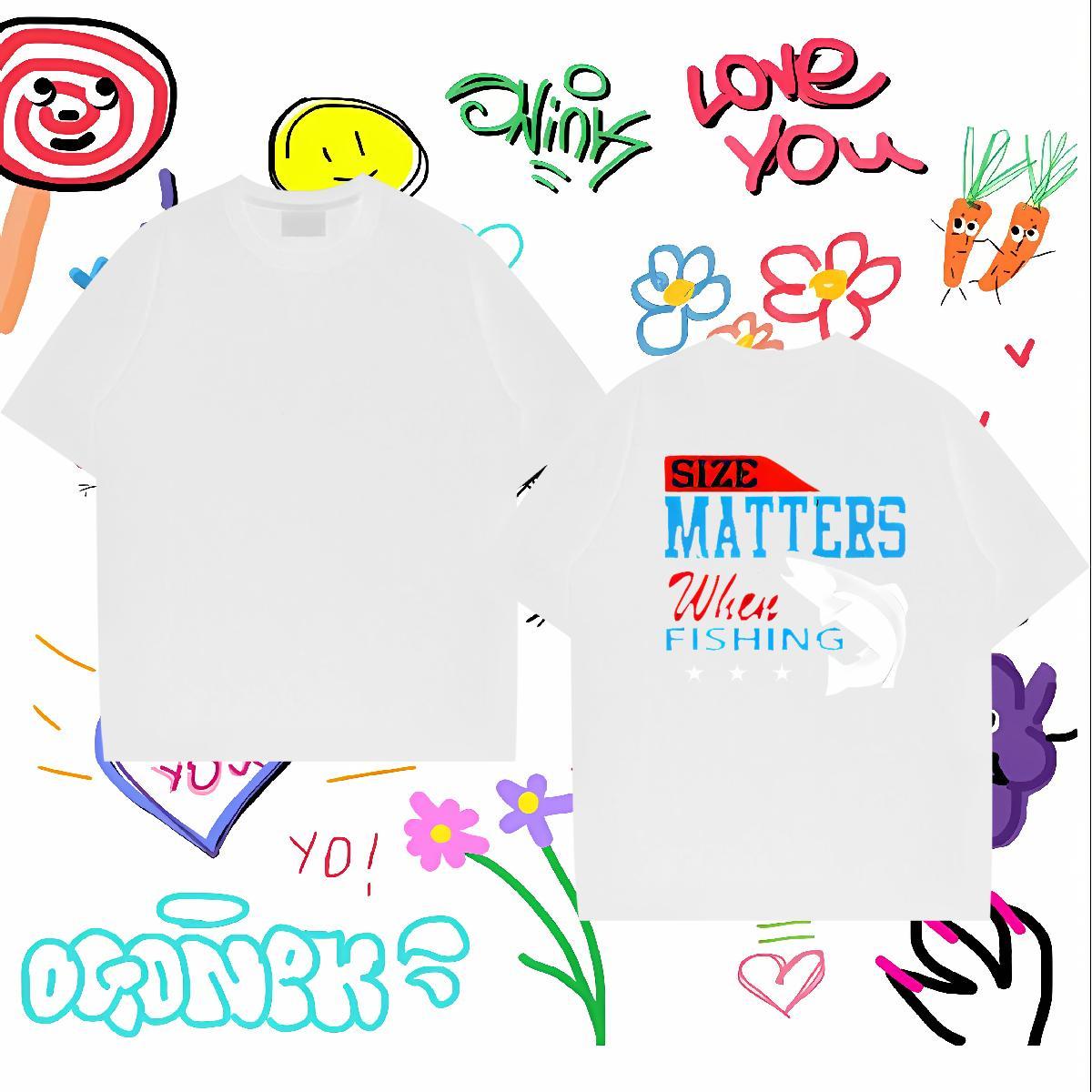Free Shipping T shirt letter Tshirts 230g Cotton Casual Loose Fit Custom Print Plus Size Breathable Crew Neck Men Tops Tees