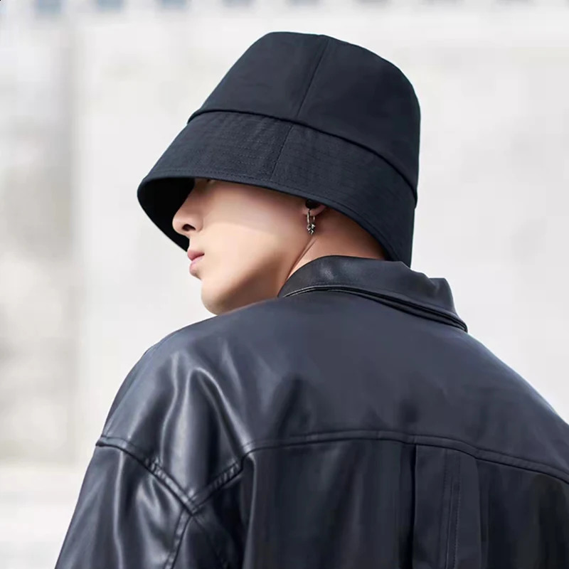 four seasons Deep Panama Autumn Winter Mens Bob Hip Hop Bucket Hat Male Outdoor Fisherman Hat Solid Face Cap Sun Hat Gorras 240806