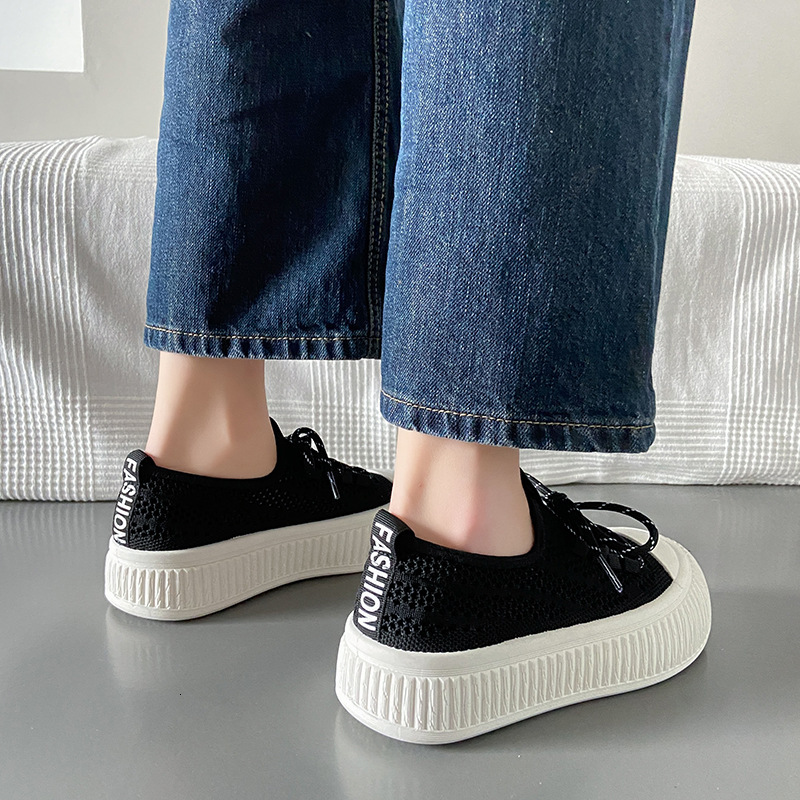 Ddmysports Summer New Ollow Sock Breathable Student Big Ead Instagram Korean Edition Little White Shoes DT Outdoor