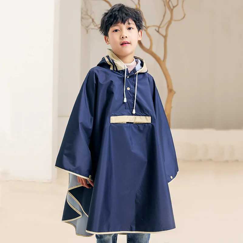 Adult Children Raincoat Kids Waterproof Parent-child Rain Coat Cover Riding Poncho Hooded Family Camping Travel Rainwear Y240810